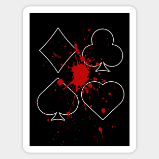 Bloody Playing cards Symbols-Gambling Sticker